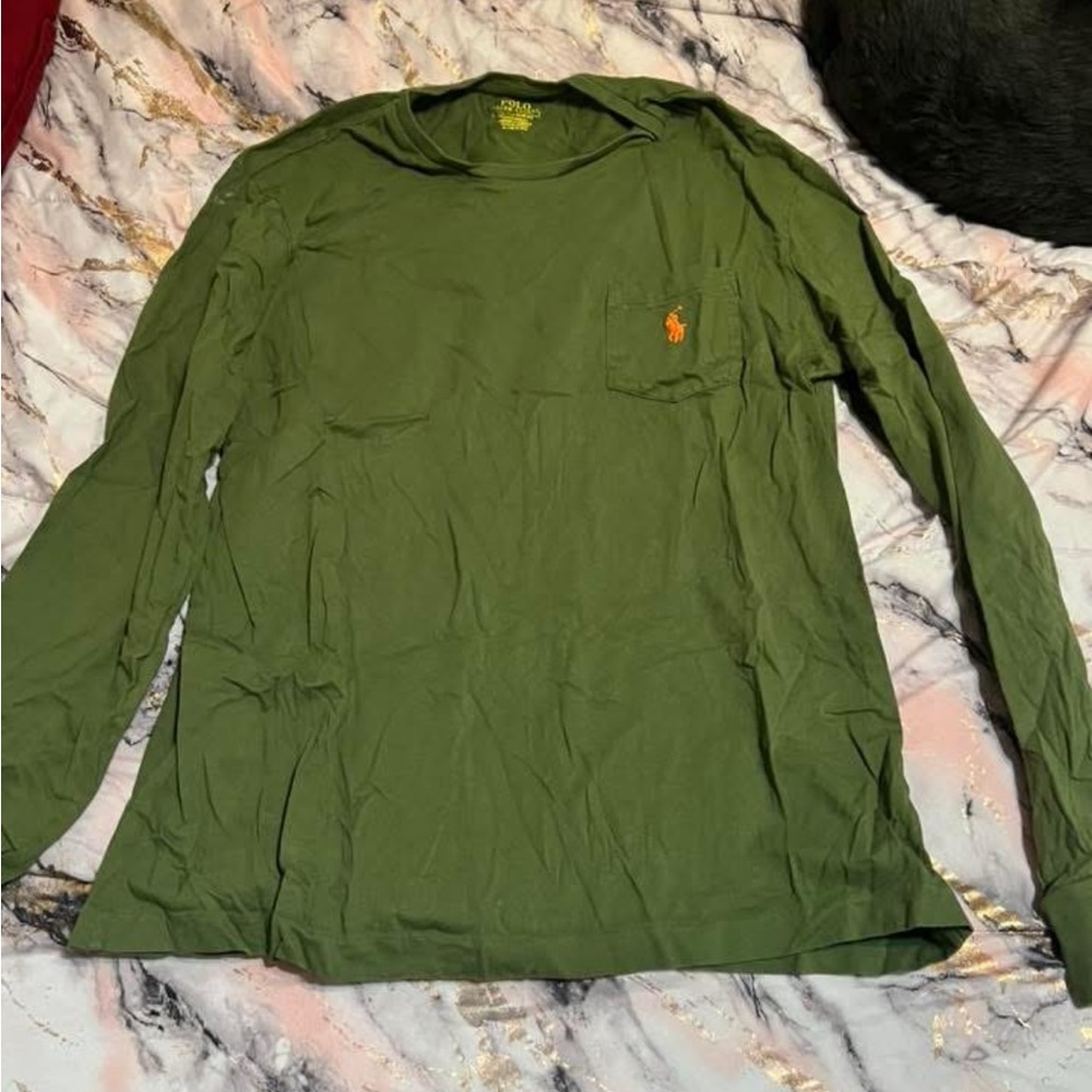 Polo by Ralph Lauren Men's Green Long Sleeve Shirt